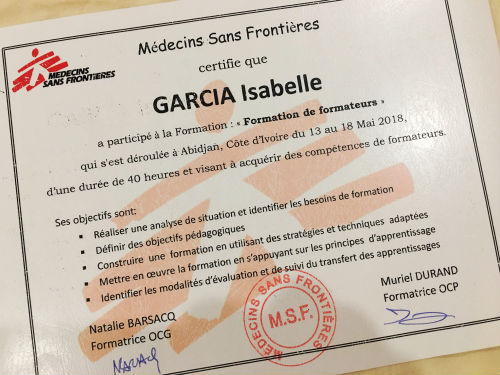 MSF ToT Training of Trainers Diploma